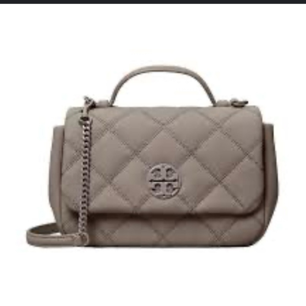 Tory Burch Willa Matte Grey Convertible
Shoulder Bag